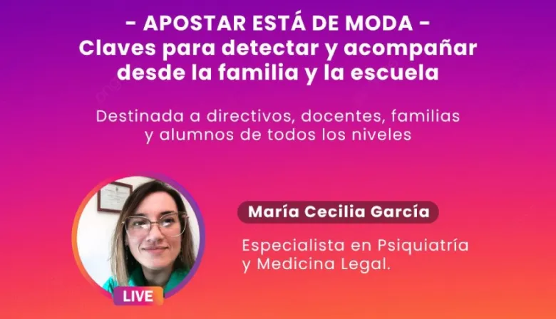 “Apostar está de moda”: charla abierta para la comunidad educativa