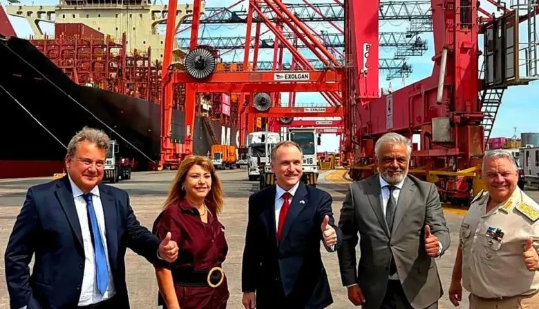 Mónica Litza recorrió Exolgan y destacó la seguridad del Puerto Dock Sud