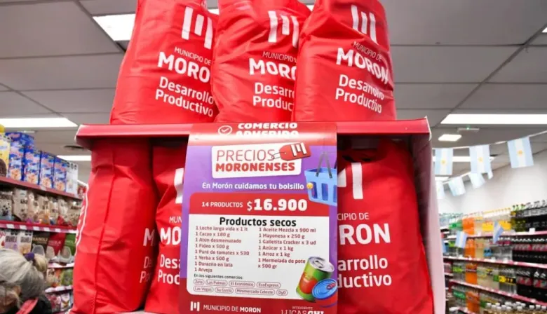 Morón lanzó nuevas canastas de alimentos y limpieza con precios accesibles