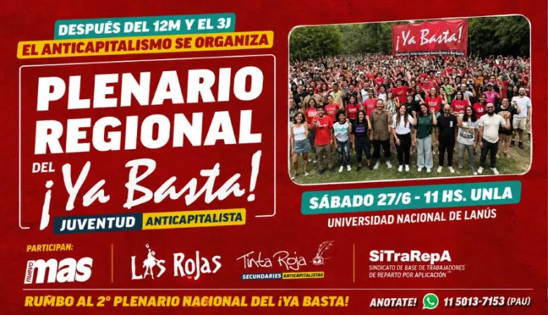 La Juventud Anticapitalista del ¡Ya Basta! realizará su primer plenario regional en la Zona Sur