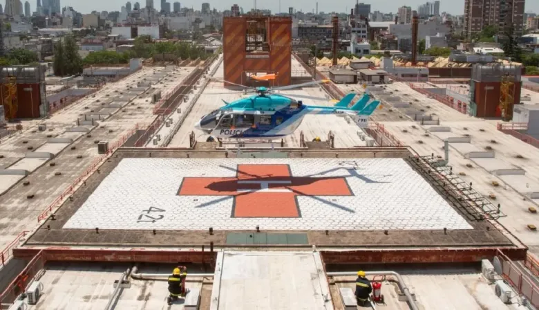 El Garrahan recuperó la capacidad de realizar traslados sanitarios aéreos durante toda la jornada