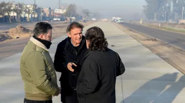 Katopodis recorrió las obras de la Ruta 40 en Merlo