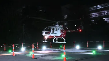 La Ciudad de Buenos Aires suma una segunda base aérea para atender las emergencias nocturnas