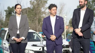 Kicillof entregó patrulleros junto a Selci y respaldó la candidatura de Florencia Lampreabe