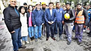 Fernando Espinoza inauguró la nueva semipeatonal de San Justo