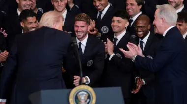 El curioso piropo de Donald Trump a Rodrigo De Paul durante la visita del Inter Miami a la Casa Blanca