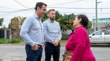 Julián Álvarez y Federico Otermín recorrieron las obras en el corredor Lynch