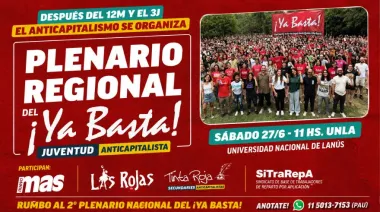 La Juventud Anticapitalista del ¡Ya Basta! realizará su primer plenario regional en la Zona Sur