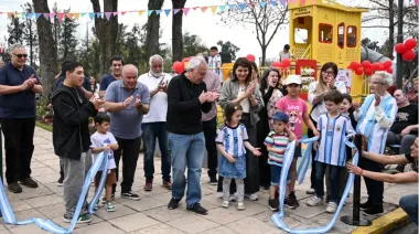 Dique Luján sumó una nueva plaza con juegos, iluminación y espacios deportivos
