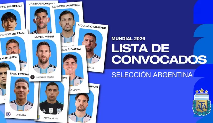 Scaloni confirmó la lista de 26 convocados de la selección argentina para el Mundial 2026