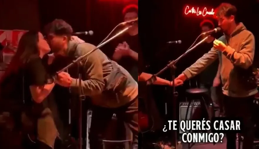 Amor, música y emoción: el pedido de casamiento que conmovió en un recital de La Medianera