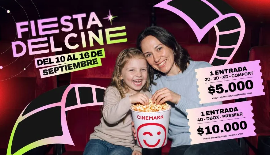 Cinemark celebra una nueva edición de la Fiesta del Cine con entradas desde $5.000