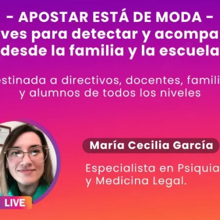 “Apostar está de moda”: charla abierta para la comunidad educativa