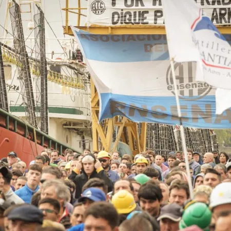 ATE Ensenada celebró un nuevo hito productivo del Astillero Río Santiago
