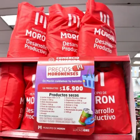 Morón lanzó nuevas canastas de alimentos y limpieza con precios accesibles