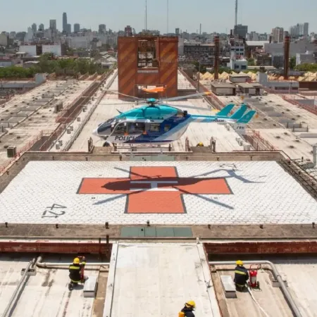 El Garrahan recuperó la capacidad de realizar traslados sanitarios aéreos durante toda la jornada